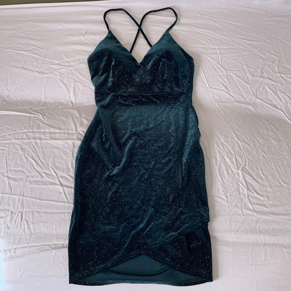Emerald Green Sparkly Dress